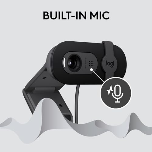 Logitech Brio 101 Full HD 1080p Webcam for Streaming and Meetings - Black